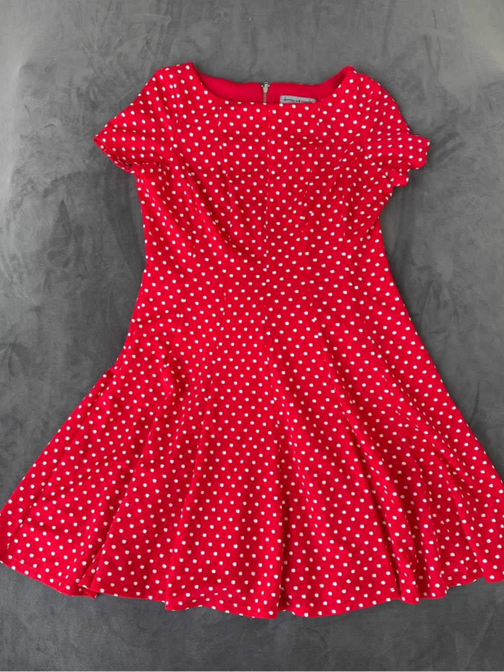 Danny & Nicole Red Polka Dot Fit-and-Flare Girls' Dress